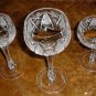 Elaborate Cut Glass Crystal Stem CHAMPAGNE or SHERBET Goblet
