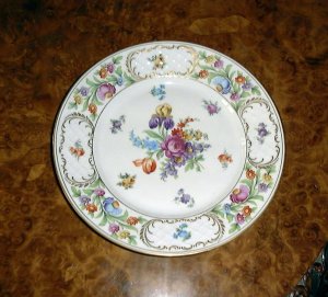 DRESDEN FLOWERS DINNER PLATE, SCHUMANN BAVARIA