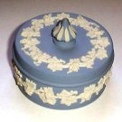 Handsome English Blue & White Wedgwood Jasperware Box England