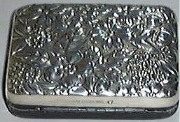 Rare Vintage Repousse Sterling & Leather Gorham Key Case