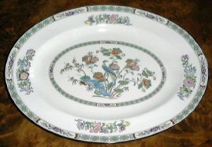 KUTANI CRANE 15 1/2 inch Oval Platter Wedgwood England