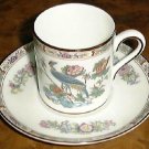 KUTANI CRANE 2 1/2 inch Demitasse Cup & Saucer Wedgwood Porcelain England