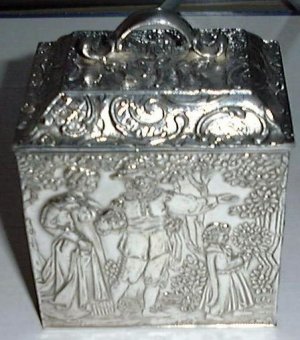 Antique Victorian Repousse Tea Casket, Derby S.P. Co.