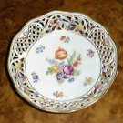 CHATEAU Dresden Flowers Schumann Germany Pierced Bowl
