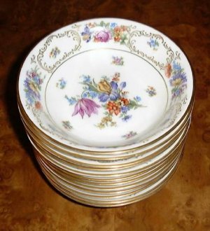 PT Bavaria Tirschenreuth 6" Cereal Berry or Dessert Bowl DRESDEN FLOWERS