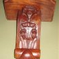 HAND CARVED WOODEN WALL BRACKET TO DISPLAY ORNAMENTAL