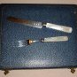 Fancy 12 pc Victorian Mother of Pearl Cased Set Knives & Forks