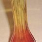 9 in Vintage Ambernina Glass Bud Vase Amber to Ruby