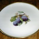 Plum Fruit Plate with Gold Trim Bavaria Dresden Germany