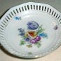 4" DRESDEN FLOWERS Pierced Dish by Schumann Bavaria Germany #1
