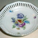 4" DRESDEN FLOWERS Pierced Dish by Schumann Bavaria Germany #2