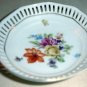 4" DRESDEN FLOWERS Pierced Dish by Schumann Bavaria Germany #2