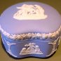 Blue & White English Jasperware Box Wedgwood England