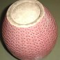 Fabulous! ORIENTAL Rose Majolica Pottery Ginger Jar, Basketweave, Flowers