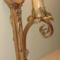  Handsome SHELL Vintage Sconce-Wall Light, Rewired-Beeswax Candle Cover