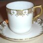 HERALDIC Royal Crown Derby English China Demitasse Cup & Saucer