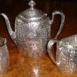 Antique Cupid Repousse Teaset E. G. Webster & Son