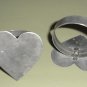 GREAT PAIR VINTAGE TIN HEART NAPKIN RINGS-COUNTRY CHIC!