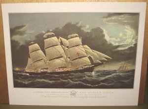 Currier & Ives Print Ocean CLIPPER SHIP DREADNOUGHT