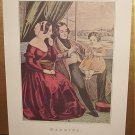 Currier & Ives Print MARRIED Victorian genre
