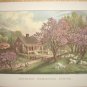 Currier & Ives Print AMERICAN HOMESTEAD SPRING Country
