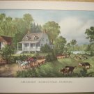 Currier & Ives Print AMERICAN HOMESTEAD SUMMER Country
