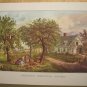 Currier & Ives Print AMERICAN HOMESTEAD AUTUMN Country