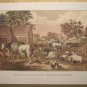 Currier & Ives Print AMERICAN FARM YARD EVENING