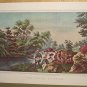 Currier & Ives Print THE TROUT STREAM Camp Boat Fish