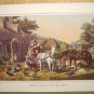 Currier & Ives Print PREPARING FOR MARKET Country Horse