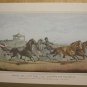 Currier & Ives Print PASSING THE STAND 4 Horses in Race