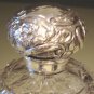 Wonderful Large Vintage Cut Glass Vanity Jar & Sterling Top