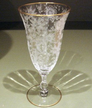 Cambridge WILDFLOWER Footed Goblet Iced Tea Glass