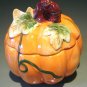 Thanksgiving Pumpkin or Halloween Jack o lantern Bowl with Lid