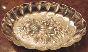 Fancy Oval Silver REPOUSSE Bowl-Noted Nashville Family