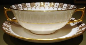 HERALDIC by Royal Crown Derby, English Bone China Cream Soup Cup & Saucer