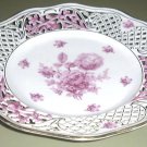 Rose & Gold Pierced Plate Schumann Arzberg Dresden Germany