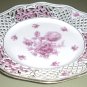 Rose & Gold Pierced Plate Schumann Arzberg Dresden Germany