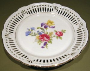Vintage Bavaria Germany U.S. Zone Pierced Dessert Plate
