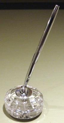 Brilliant Cut Glass Waterford Ireland Ink Pen Stand