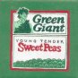 HAND PAINTED DECORATIVE FOOD LABEL CERAMIC TILE by TENNESSEE ARTIST, Green Giant sweet peas