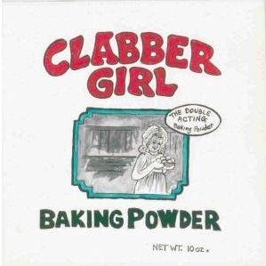 HAND PAINTED DECORATIVE FOOD LABEL CERAMIC TILE by TENNESSEE ARTIST, Clabber Girl baking powder