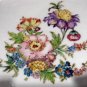Dresden Flowers Square Decorative Reticulated  Dish Schumann Bavaria Germany artist signed