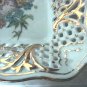Dresden Flowers Square Decorative Reticulated  Dish Schumann Bavaria Germany artist signed