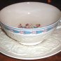 Cream Soup Cup & Saucer Set MORNING GLORY Wedgwood Patrician Pottery