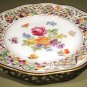 Schumann Dresden Flowers Pierced CHATEAU Dessert Pie Plate Bavaria Germany US Zone