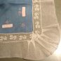 Vintage Handmade Linen & Net Lace Handkerchief, embroidery & applique