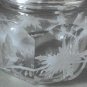 Finest Intaglio Cut Glass Vanity Powder Jar & Sterling 925/1000 Lid