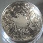 Finest Intaglio Cut Glass Vanity Powder Jar & Sterling 925/1000 Lid