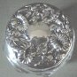 Finest Intaglio Cut Glass Vanity Powder Jar & Sterling 925/1000 Lid